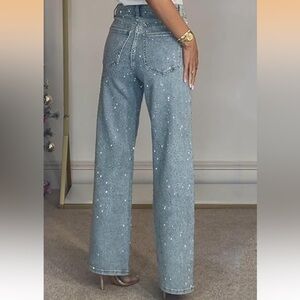 Womens Bling Jeans Rhinestones
